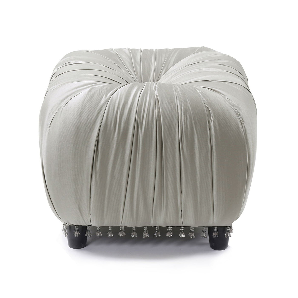Gracie - Pleated Decorative Ottoman - Flint Gray by Couch.com