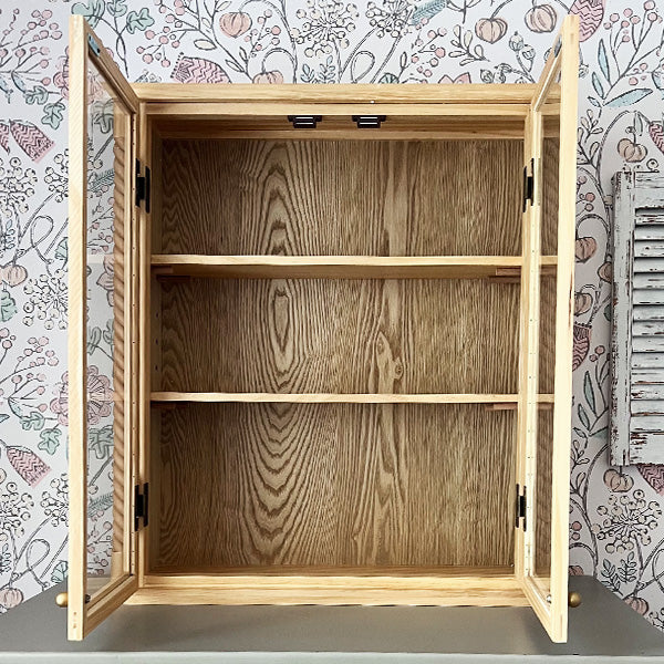 Turned Wood Frame Wall Cabinet