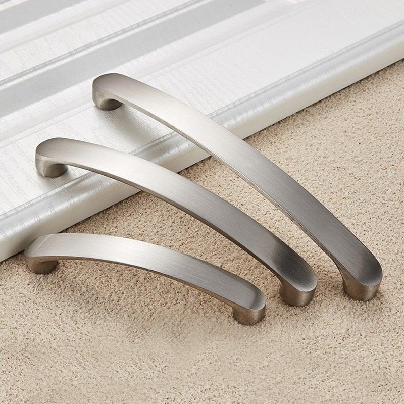 Cabinet Handles Kitchen Door Handles Drawer Knobs Aluminum Alloy Wardrobe Door Handles Brushed Modern Style Hardware Stainless Steel Kitchen Cabinet Pulls For Kitchen Cabinet Drawer Door Cupboard Decorative Modern Hardware For Cabinet
