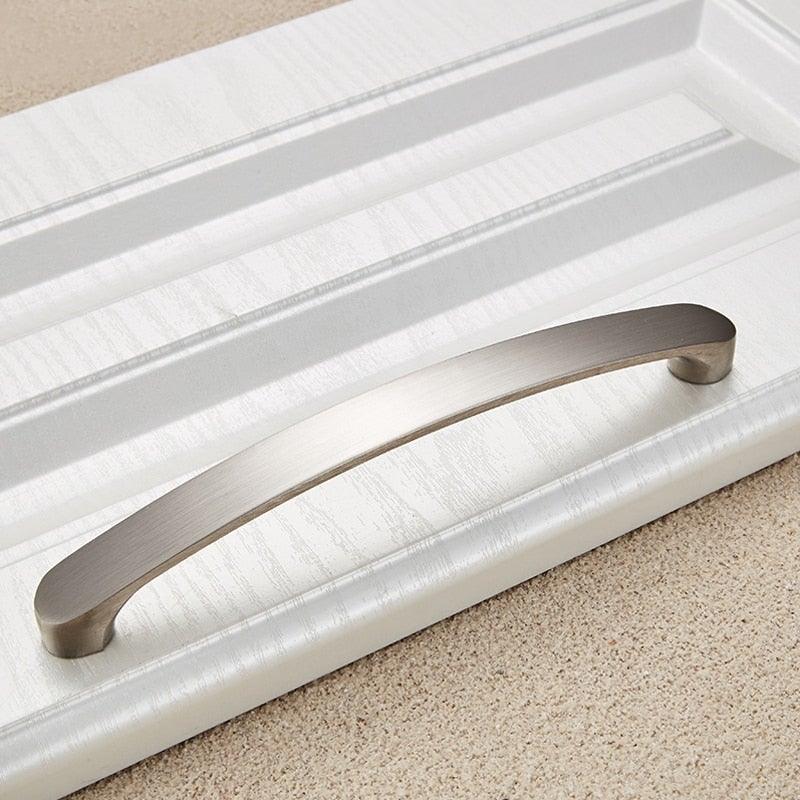 Cabinet Handles Kitchen Door Handles Drawer Knobs Aluminum Alloy Wardrobe Door Handles Brushed Modern Style Hardware Stainless Steel Kitchen Cabinet Pulls For Kitchen Cabinet Drawer Door Cupboard Decorative Modern Hardware For Cabinet