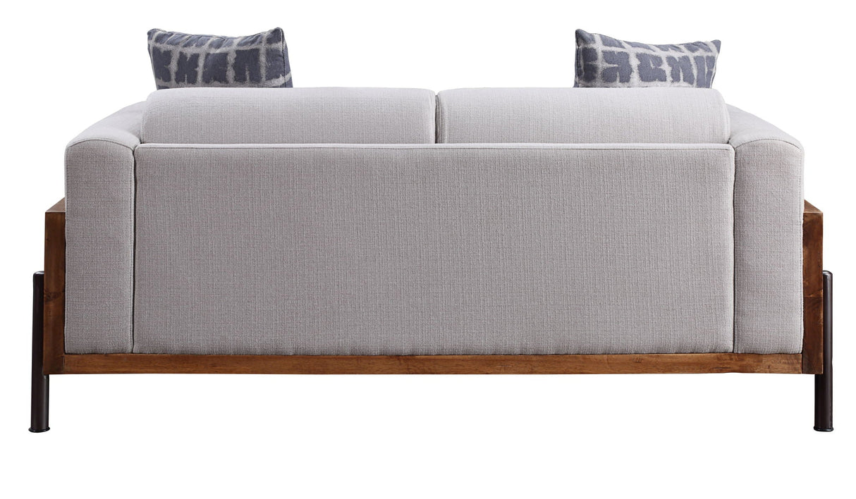 Pelton Loveseat With 2 Toss Pillows - Walnut