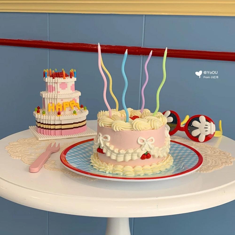 Cake Topper Bear Candles Cartoon Smiley Face Birthday Insert Creative Party Cake Handmade Smiley Daisy Flower Cake Toppers For Birthday Party