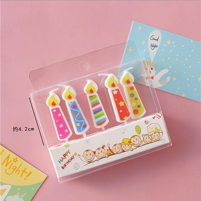 Cake Topper Bear Candles Cartoon Smiley Face Birthday Insert Creative Party Cake Handmade Smiley Daisy Flower Cake Toppers For Birthday Party