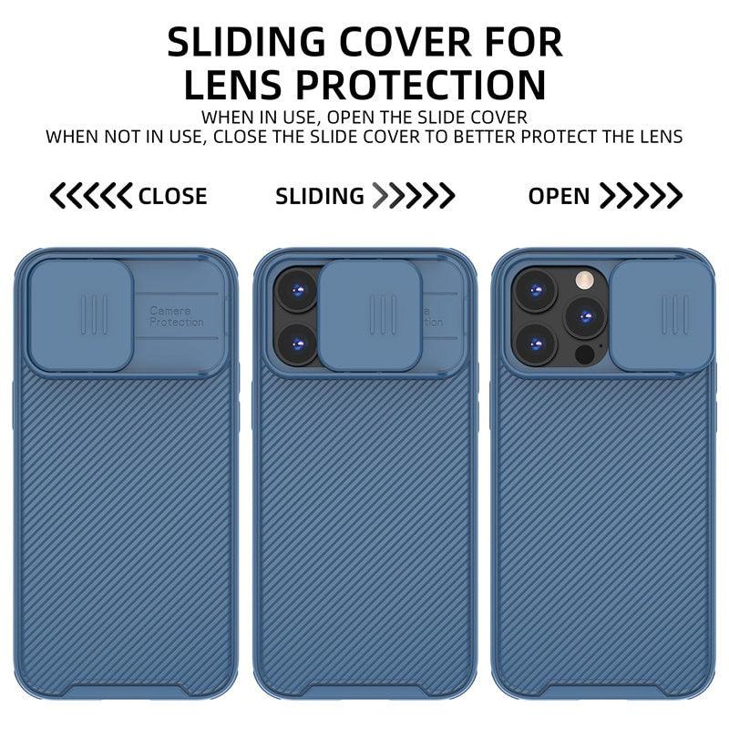 Camera Case Wireless Charging with Sliding Lens Cover Slim Magnetic Case For iPhone 13Pro Slide Lens Protection Magnetic Wireless Charging Phone Case For iPhone 13 12 Pro Max 13 Shockproof iphone Cover