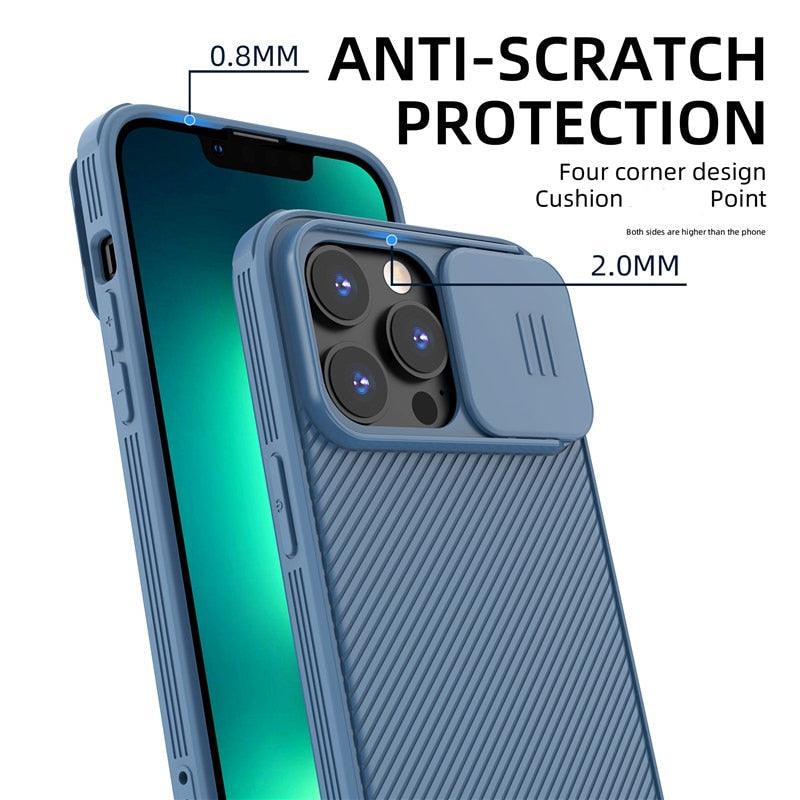 Camera Case Wireless Charging with Sliding Lens Cover Slim Magnetic Case For iPhone 13Pro Slide Lens Protection Magnetic Wireless Charging Phone Case For iPhone 13 12 Pro Max 13 Shockproof iphone Cover