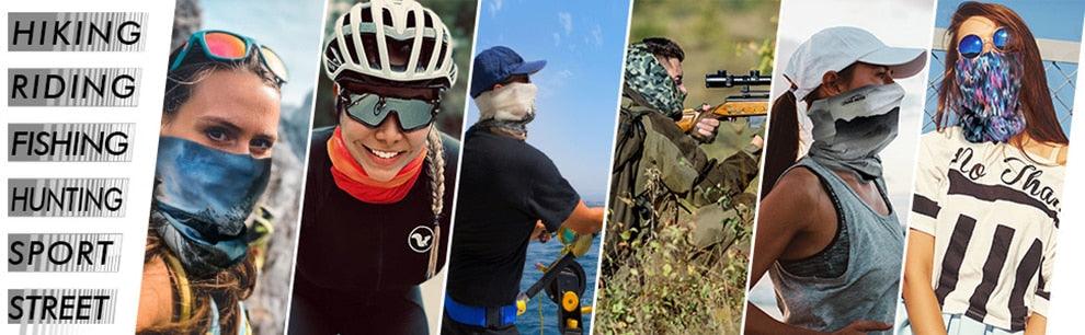 Camouflage Neck Gaiter Hunting Scarves Ice Silk Bandana Tubular Buff Half Mask Tactical Sport Headband Balaclava Balaclava Seamless Magic Head Scarf Breathable Bandana Turban Outdoor Hiking Quick-Dry Sweat Absorbing Scarves Multifunction Beanie Hat