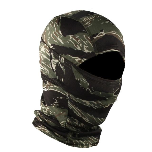 Camouflage Tiger Digital Balaclava Tactical Airsoft Full Face Wargame Cycling Hunting Army Bike Military Mask Face Mask Fleece Bandana Sports Skiing Scarf Warmer Neck Gaiter Cover Bike Hiking Cycling Hunting Snowboard Summer Men Women