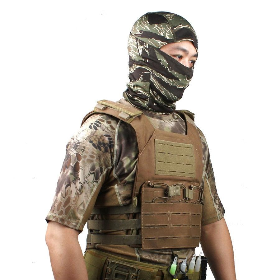 Camouflage Tiger Digital Balaclava Tactical Airsoft Full Face Wargame Cycling Hunting Army Bike Military Mask Face Mask Fleece Bandana Sports Skiing Scarf Warmer Neck Gaiter Cover Bike Hiking Cycling Hunting Snowboard Summer Men Women