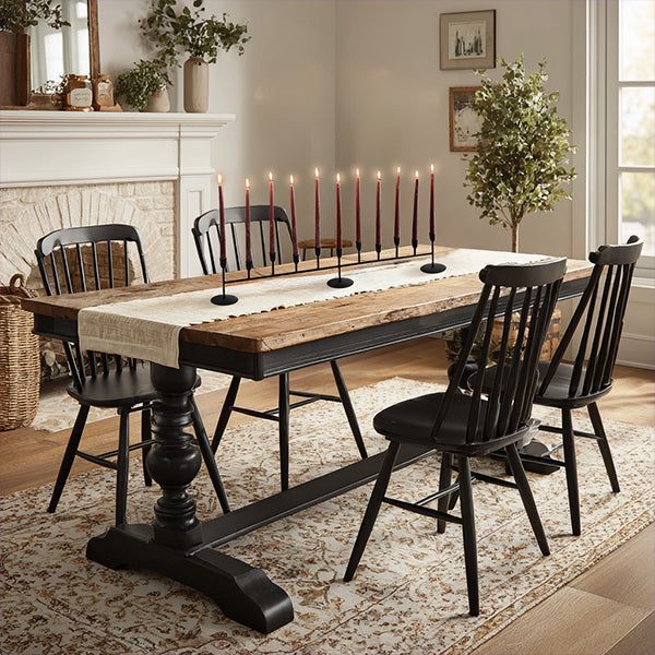 Matte Black 11-Taper Candle Holder