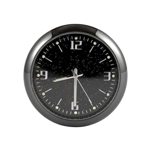 Car Clock Watch Indoor Automobiles Stick-In Luminous Quartz Analog Watch Universal Pocket Mini Stick-On Clock for Car Boat Bike Home Watch Decoration Accessories