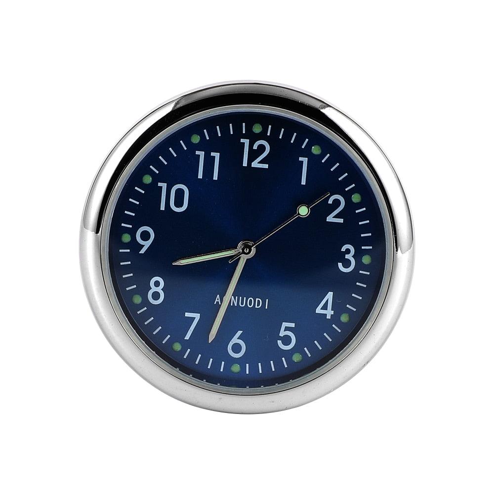 Car Clock Watch Indoor Automobiles Stick-In Luminous Quartz Analog Watch Universal Pocket Mini Stick-On Clock for Car Boat Bike Home Watch Decoration Accessories