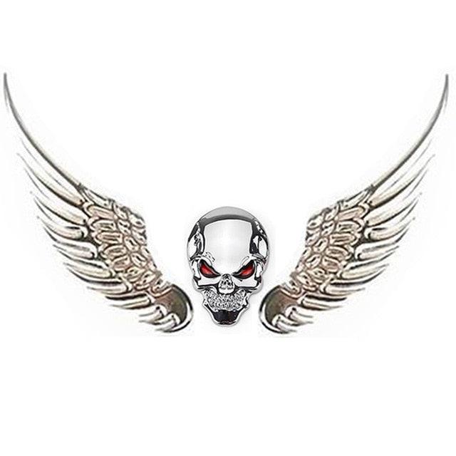 Car Stickers Metal 3D Double-sided Tape Stick 1 Pair Gold Sliver Wing Decals Decorations Emblem Logo Badge Bumper Trunk Tailgate Window Angel Wings Emblem 3D Metal Car Auto Symbol Motorcycle Car Styling Tools Accessories