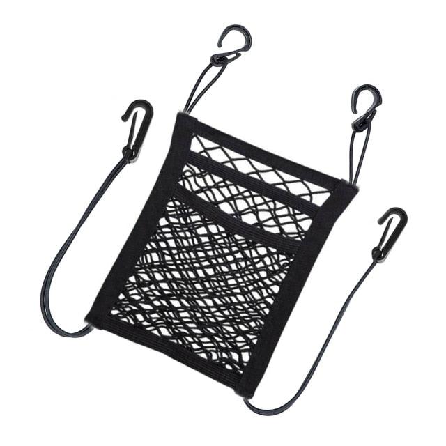 Car Storage Net Bag Organizer Holder Mesh Seat Back Hanging Trunk Luggage Hooks String Kit Off Road Car Mesh Organizer, Seat Back Net Bag, Barrier of Backseat Pet Kids Cargo Tissue Purse Holder Car Driver Storage Netting Pouch Truck Auto Accessories
