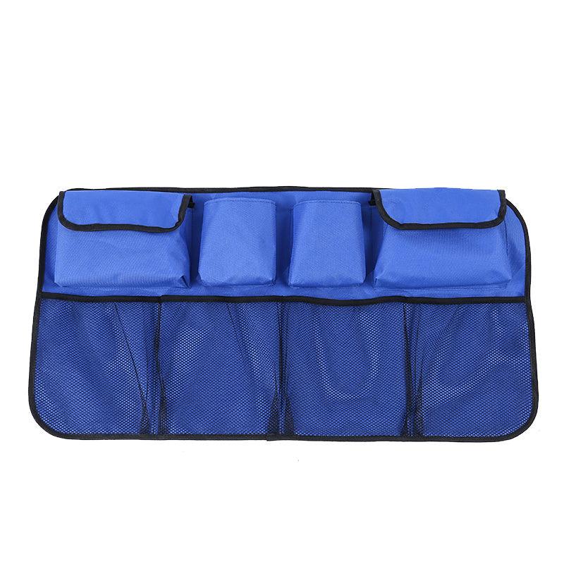 Car Trunk Organizer Adjustable Backseat Storage Bag Net High Capacity Multi-use Oxford Automobile Adjustable Strap Durable Seat Back Organizers Universal Back Seat Trunk Organizer Hanging Car Organizer Trunk Foldable Cargo Storage Backseat Trunk Organizer