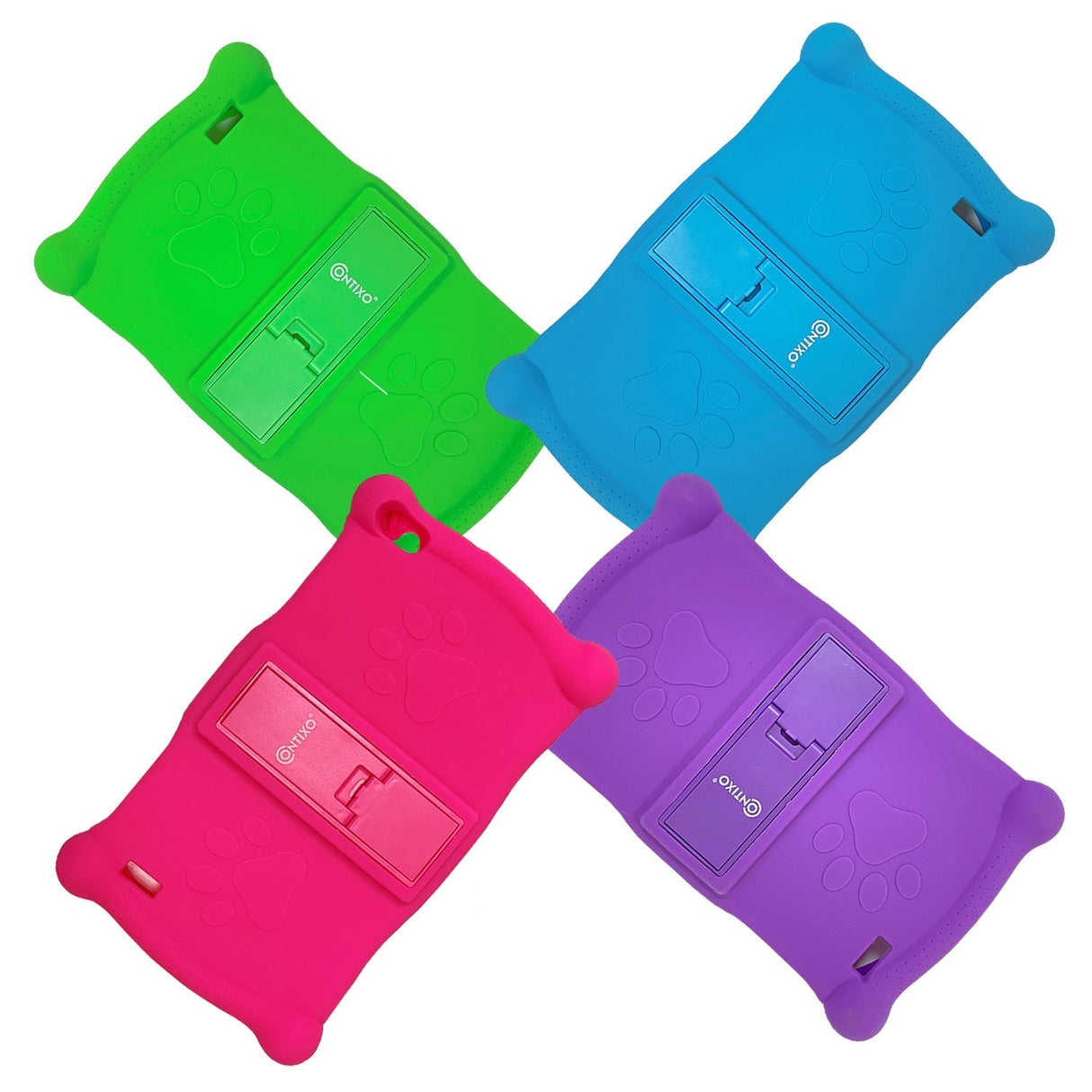 Contixo V10 Kids Tablet -Protective Silicon Case, Multi-Color