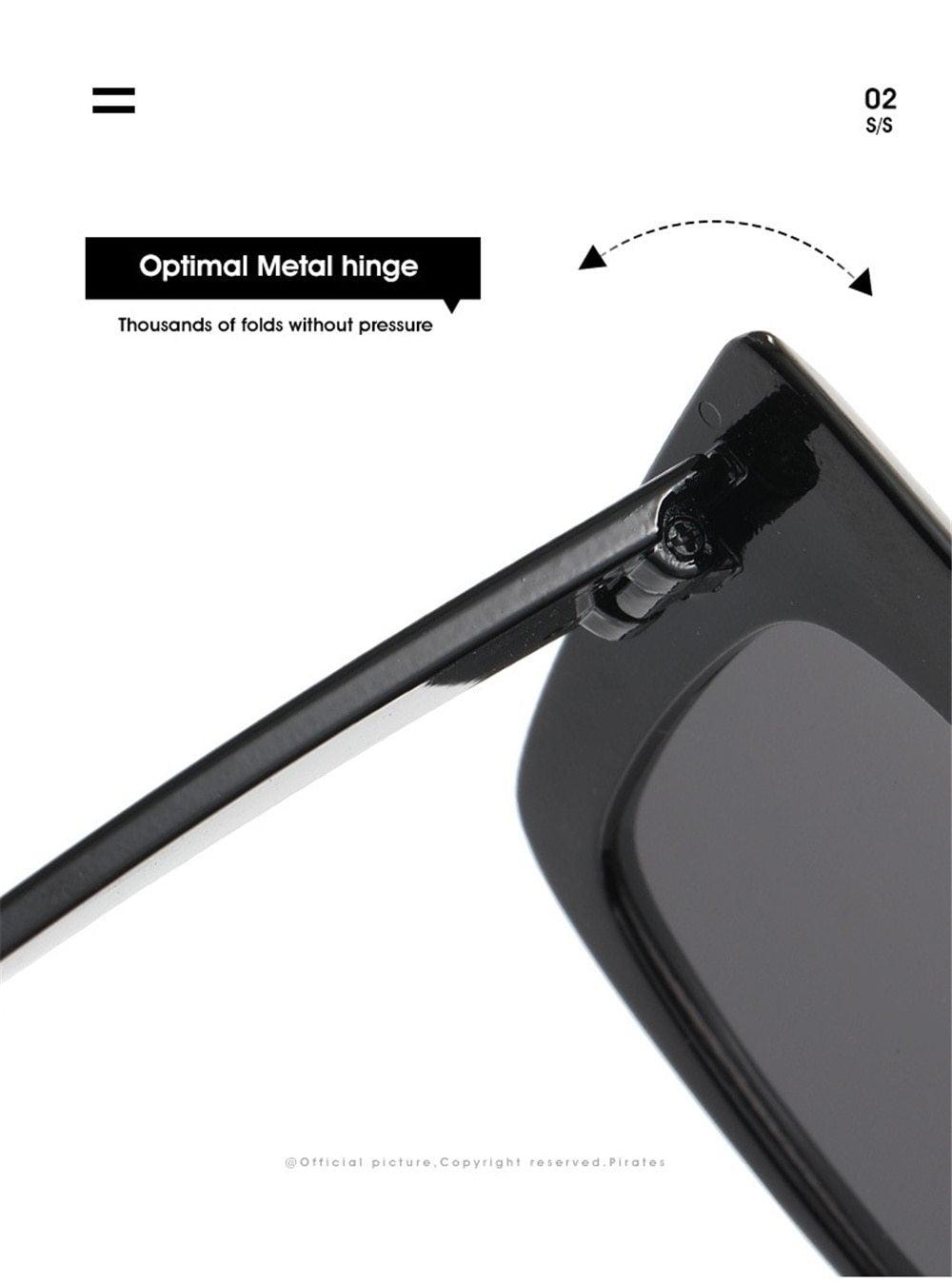 Cat Eye Design For Women Sunglasses Female Personality Big Size Frame Decent Sun Shade Glasses Trending over Size Sunglasses Thick Frame Square Sunglasses for Men Women Retro Sun Glasses UV400 Protection Fashion Trendy Style