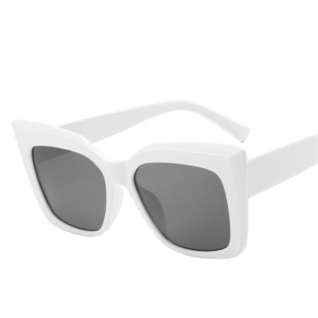Cat Eye Design For Women Sunglasses Female Personality Big Size Frame Decent Sun Shade Glasses Trending over Size Sunglasses Thick Frame Square Sunglasses for Men Women Retro Sun Glasses UV400 Protection Fashion Trendy Style