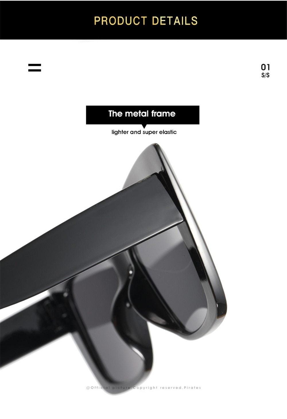 Cat Eye Design For Women Sunglasses Female Personality Big Size Frame Decent Sun Shade Glasses Trending over Size Sunglasses Thick Frame Square Sunglasses for Men Women Retro Sun Glasses UV400 Protection Fashion Trendy Style