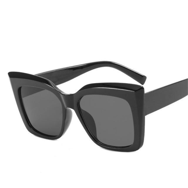 Cat Eye Design For Women Sunglasses Female Personality Big Size Frame Decent Sun Shade Glasses Trending over Size Sunglasses Thick Frame Square Sunglasses for Men Women Retro Sun Glasses UV400 Protection Fashion Trendy Style
