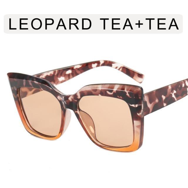Cat Eye Design For Women Sunglasses Female Personality Big Size Frame Decent Sun Shade Glasses Trending over Size Sunglasses Thick Frame Square Sunglasses for Men Women Retro Sun Glasses UV400 Protection Fashion Trendy Style