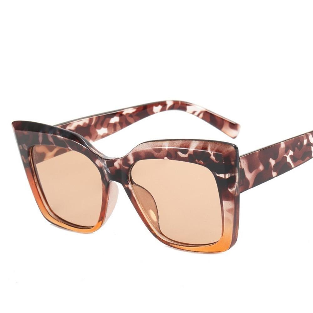 Cat Eye Design For Women Sunglasses Female Personality Big Size Frame Decent Sun Shade Glasses Trending over Size Sunglasses Thick Frame Square Sunglasses for Men Women Retro Sun Glasses UV400 Protection Fashion Trendy Style