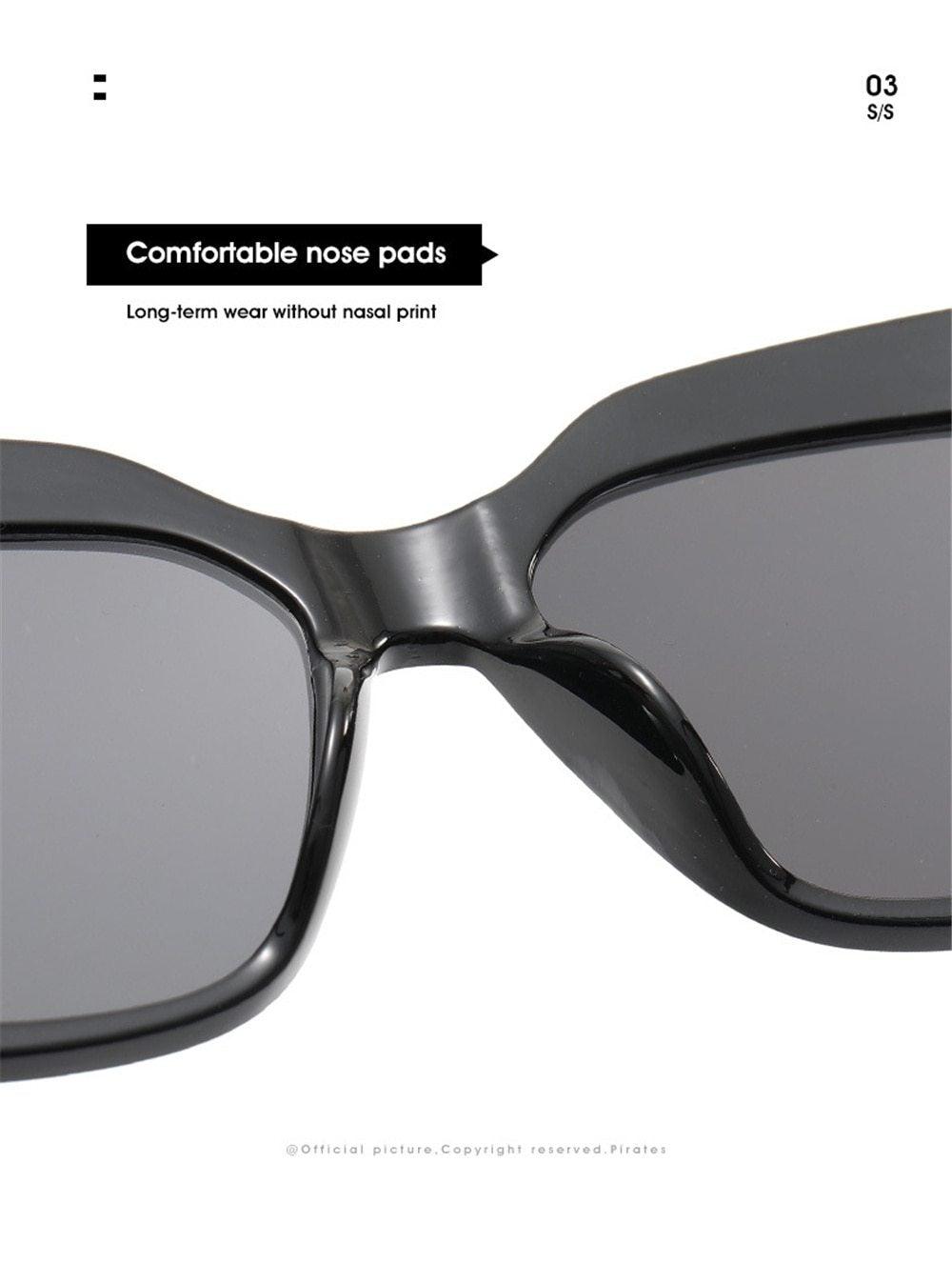 Cat Eye Design For Women Sunglasses Female Personality Big Size Frame Decent Sun Shade Glasses Trending over Size Sunglasses Thick Frame Square Sunglasses for Men Women Retro Sun Glasses UV400 Protection Fashion Trendy Style