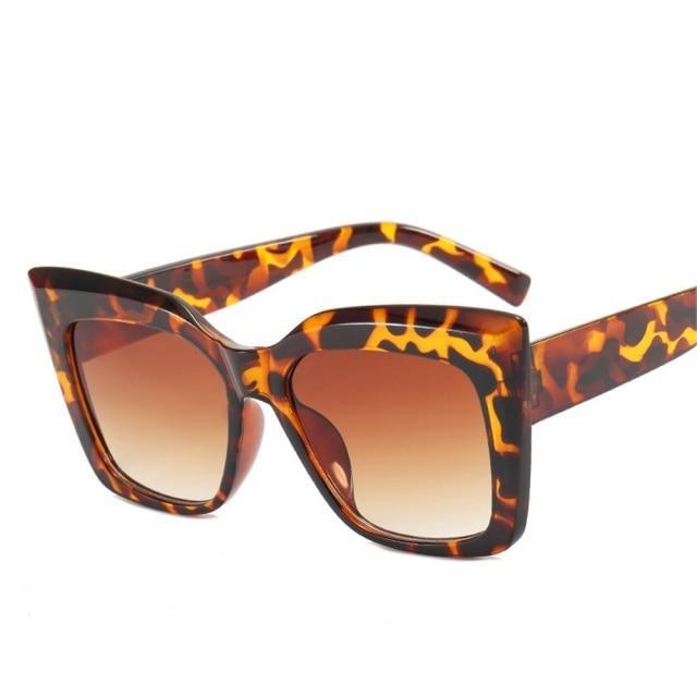 Cat Eye Design For Women Sunglasses Female Personality Big Size Frame Decent Sun Shade Glasses Trending over Size Sunglasses Thick Frame Square Sunglasses for Men Women Retro Sun Glasses UV400 Protection Fashion Trendy Style