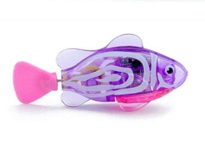 Cat Interactive Electric Fish Toy Water Cat Toy for Indoor Play Swimming Robot Fish Toy for Cat and Dog with LED Light Pet Toys New Bath Toys Interactive Plastic Fish Toys Electronic Cat Toy Gift to Stimulate Your Pet's Hunter Instincts