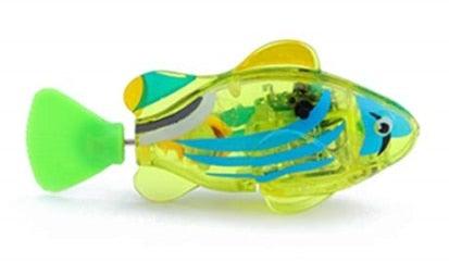 Cat Interactive Electric Fish Toy Water Cat Toy for Indoor Play Swimming Robot Fish Toy for Cat and Dog with LED Light Pet Toys New Bath Toys Interactive Plastic Fish Toys Electronic Cat Toy Gift to Stimulate Your Pet's Hunter Instincts