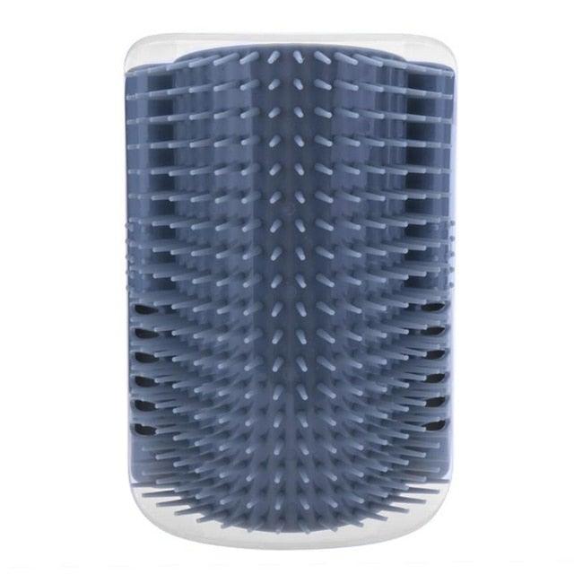 Cat Scratcher Corner Pet Brush Comb Play Cat Toy Plastic Scratch Bristles Arch Massager Self Groomer with Catnip Pouch Cat Wall Corner Massage Groomer Cat Self Grooming Brush