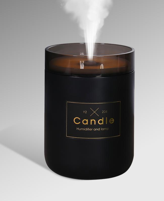 280ML Ultrasonic Air Humidifier Candle Romantic Soft Light USB Essential Oil Diffuser Car Aroma Mist Maker