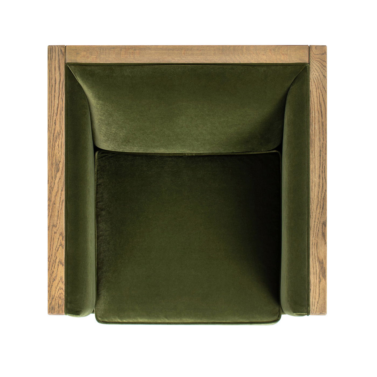 Georgia - Cane Tuxedo Armchair - Olive Green by Couch.com