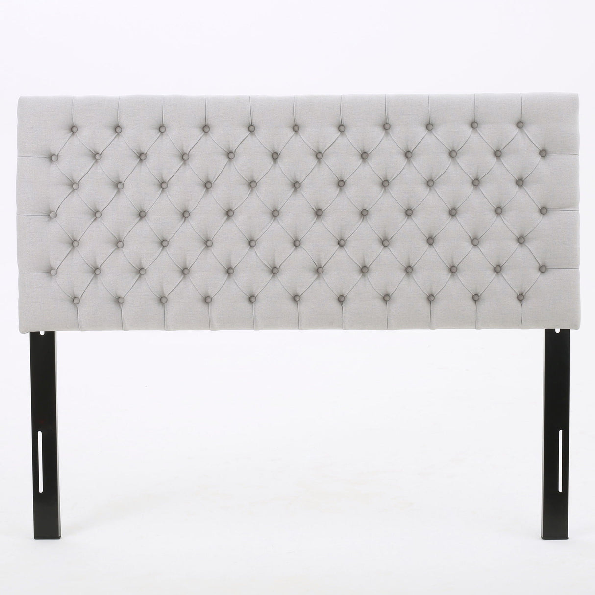Queen Size Headboard With Button Tufting - Light Gray by Couch.com
