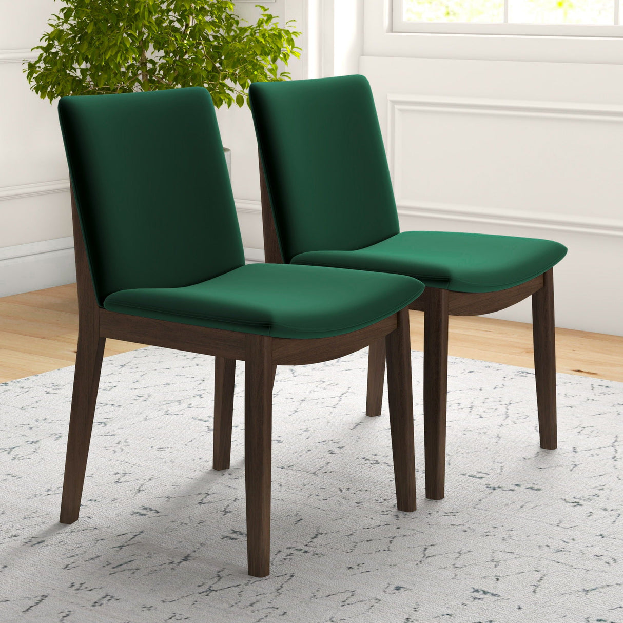 Laura - Mid-Century Modern Solid Wood Dining Chair (Set of 2) by Couch.com