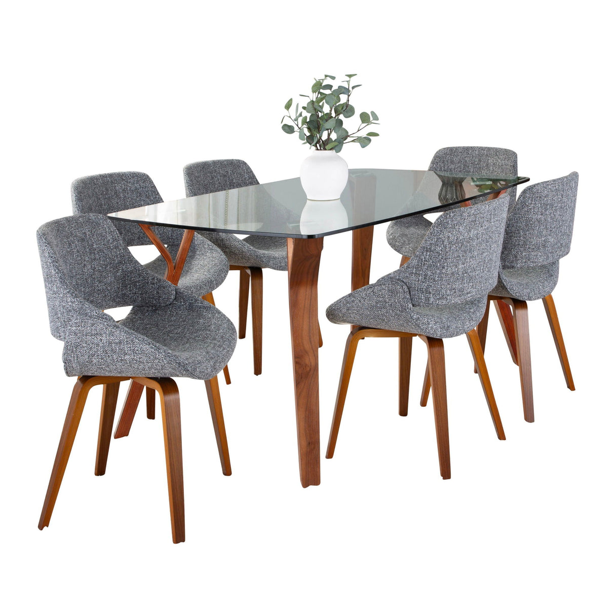 Folia Fabrico - 7 Piece Mid Century Modern Dining Set by Couch.com