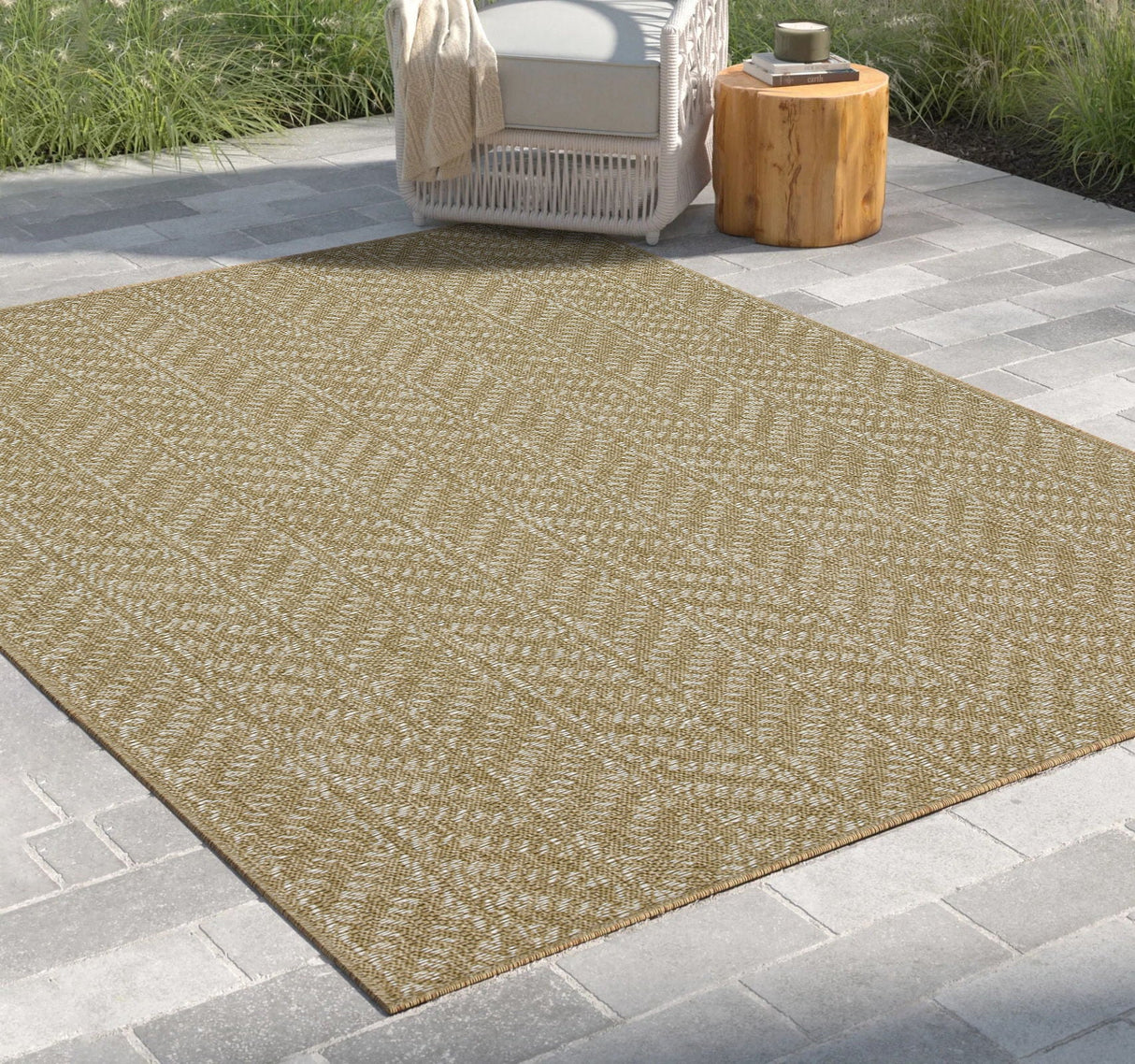 Earth - Indoor, Outdoor Area Rug, Flatweave Construction by Couch.com