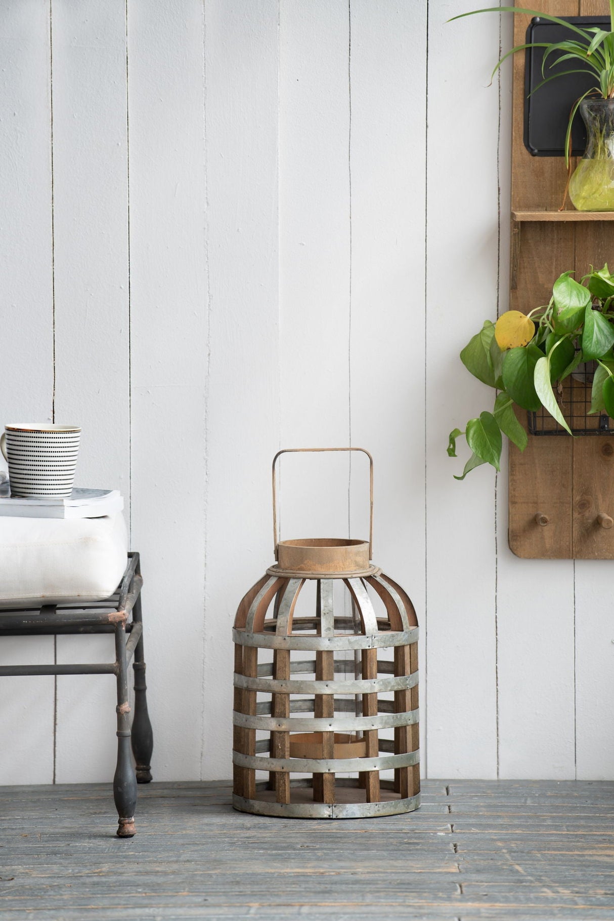 Decorative Lantern With Handle, Wooden Lantern For Indoor Outdoor, Home Garden Wedding by Couch.com