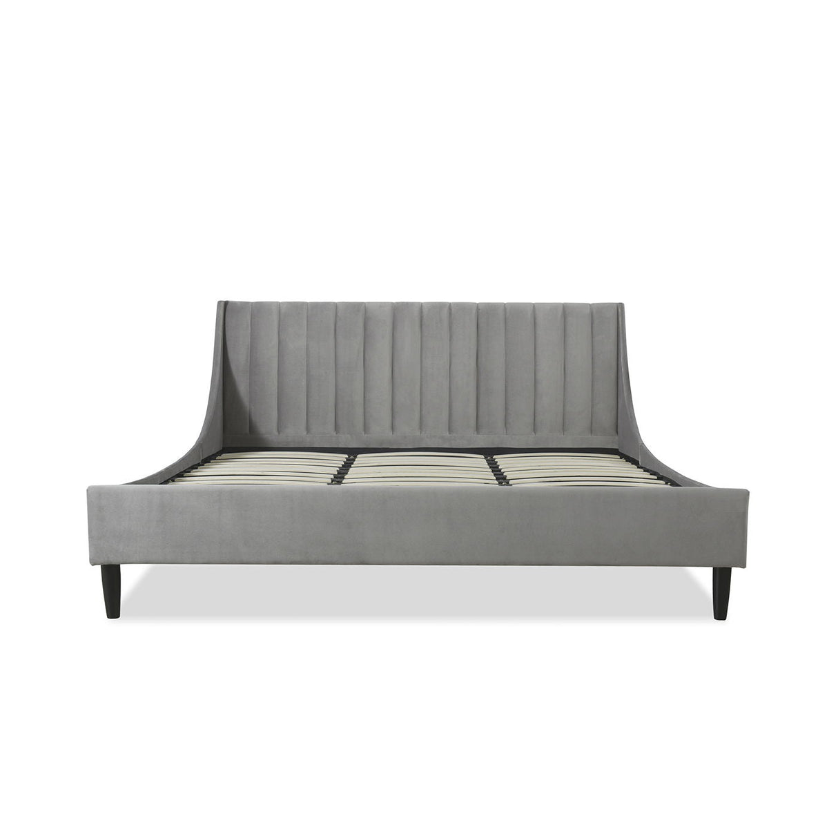 Aspen - Vertical Tufted Modern Headboard Platform Bed Set by Couch.com