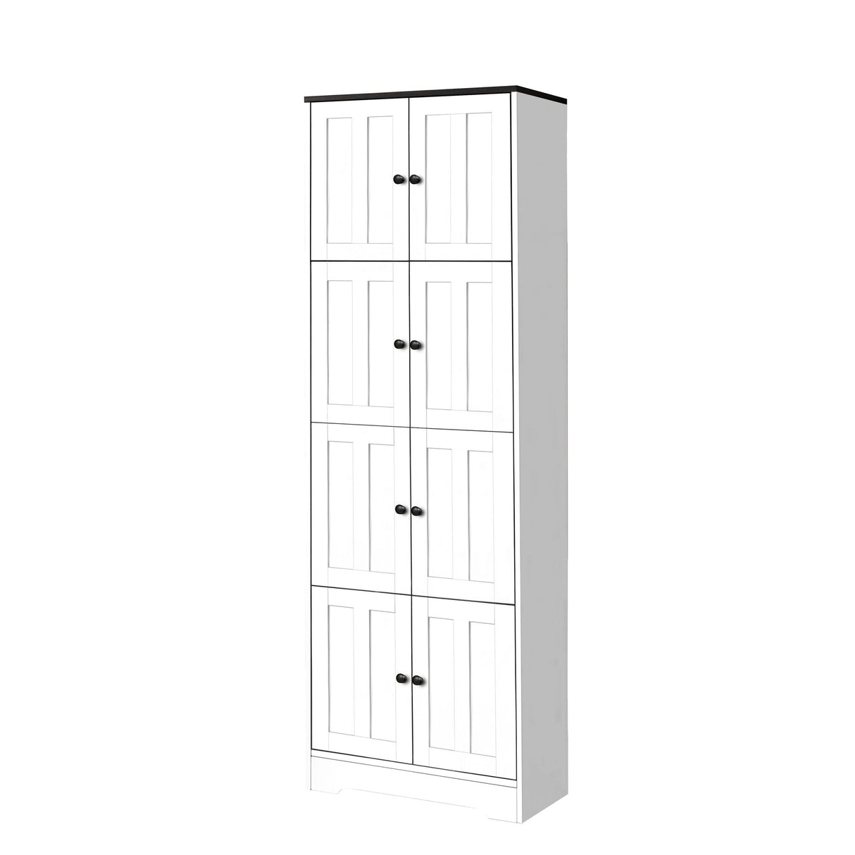 Tall Storage Cabinet With 8 Doors And 4 Shelves, Wall Storage Cabinet For Living Room, Kitchen, Office, Bedroom, Bathroom by Couch.com