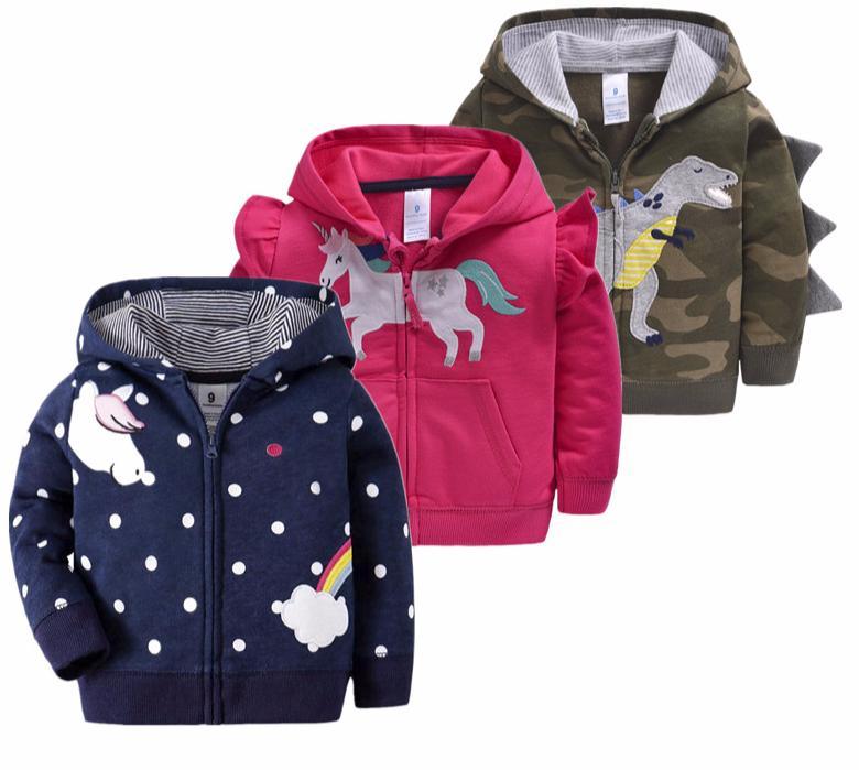 Luxury Printed New Trend Newborn Baby Hooded Cotton Sweater For Baby Girl/boys In Elegant Modern Luxury Style With Unicorn