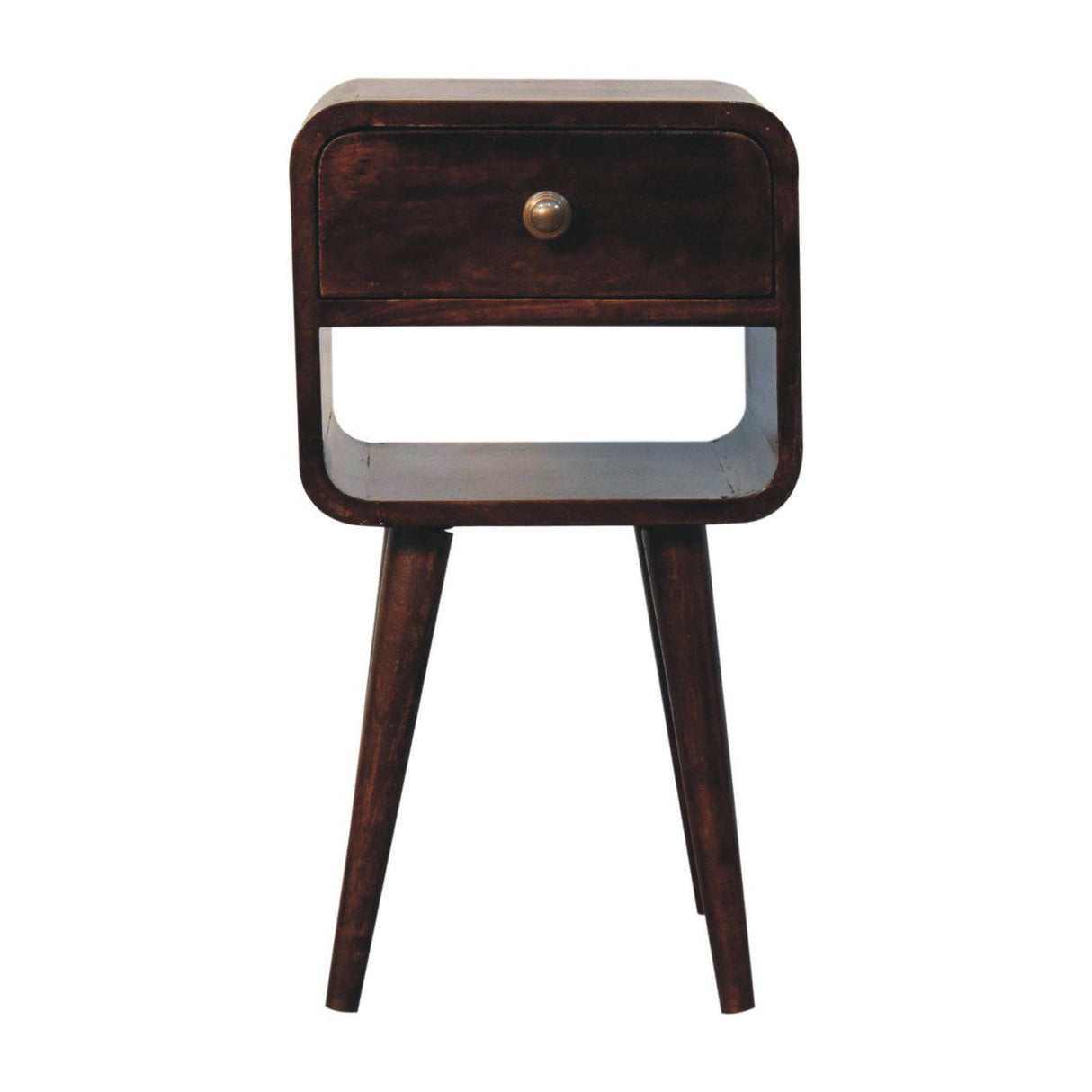 Mini California Curved Nightstand Wth Lower Slot by Couch.com