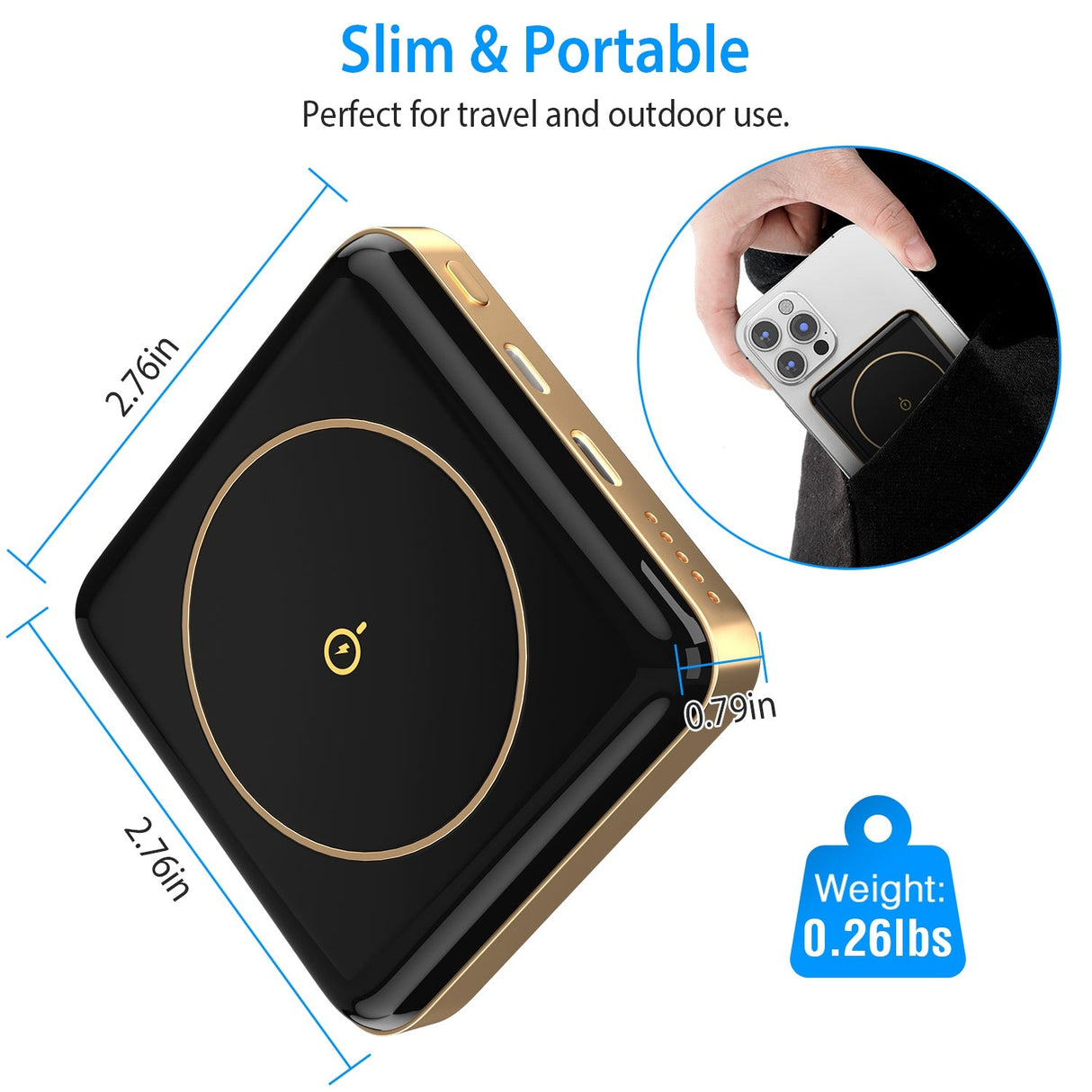 Magnetic Wireless Power Bank 10000mAh by DirectDeals