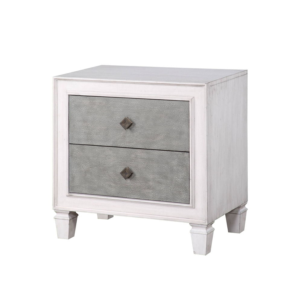 Katia - Weathered Night Stand - Gray / White by Couch.com