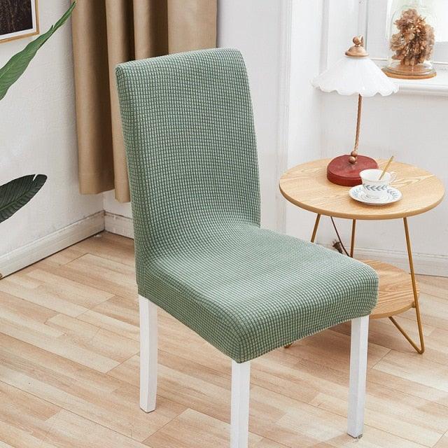 Chair Cover Polyester Fiber Elastic Stool Cover Hotel Restaurant Chair Antifouling Cover Washable Spandex Kitchen Chair Covers for Dining Room Christmas Decoration Holiday Party Protector for Kitchen