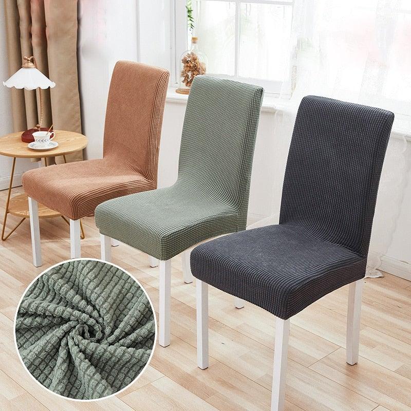 Chair Cover Polyester Fiber Elastic Stool Cover Hotel Restaurant Chair Antifouling Cover Washable Spandex Kitchen Chair Covers for Dining Room Christmas Decoration Holiday Party Protector for Kitchen