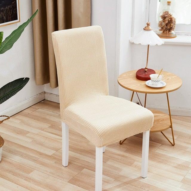 Chair Cover Polyester Fiber Elastic Stool Cover Hotel Restaurant Chair Antifouling Cover Washable Spandex Kitchen Chair Covers for Dining Room Christmas Decoration Holiday Party Protector for Kitchen