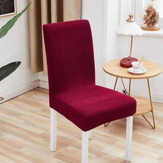 Chair Cover Polyester Fiber Elastic Stool Cover Hotel Restaurant Chair Antifouling Cover Washable Spandex Kitchen Chair Covers for Dining Room Christmas Decoration Holiday Party Protector for Kitchen