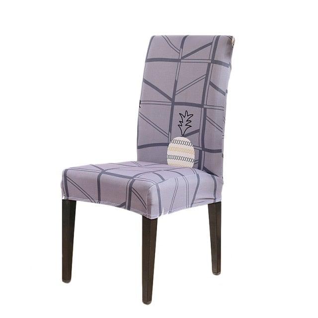 Chair Cover Simple Home Printed Chair Cover Household Thickened Fleece Chair Cover Universal KitchenDining Chair Cover Spandex tretch Removable Washable Dining Room Chair Protector Slipcovers/Home Decor Dining Room Seat Cover