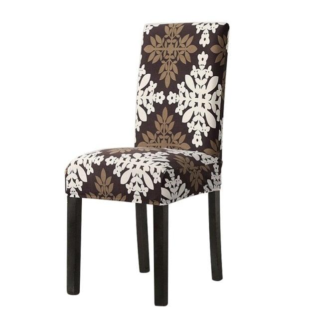 Chair Cover Simple Home Printed Chair Cover Household Thickened Fleece Chair Cover Universal KitchenDining Chair Cover Spandex tretch Removable Washable Dining Room Chair Protector Slipcovers/Home Decor Dining Room Seat Cover