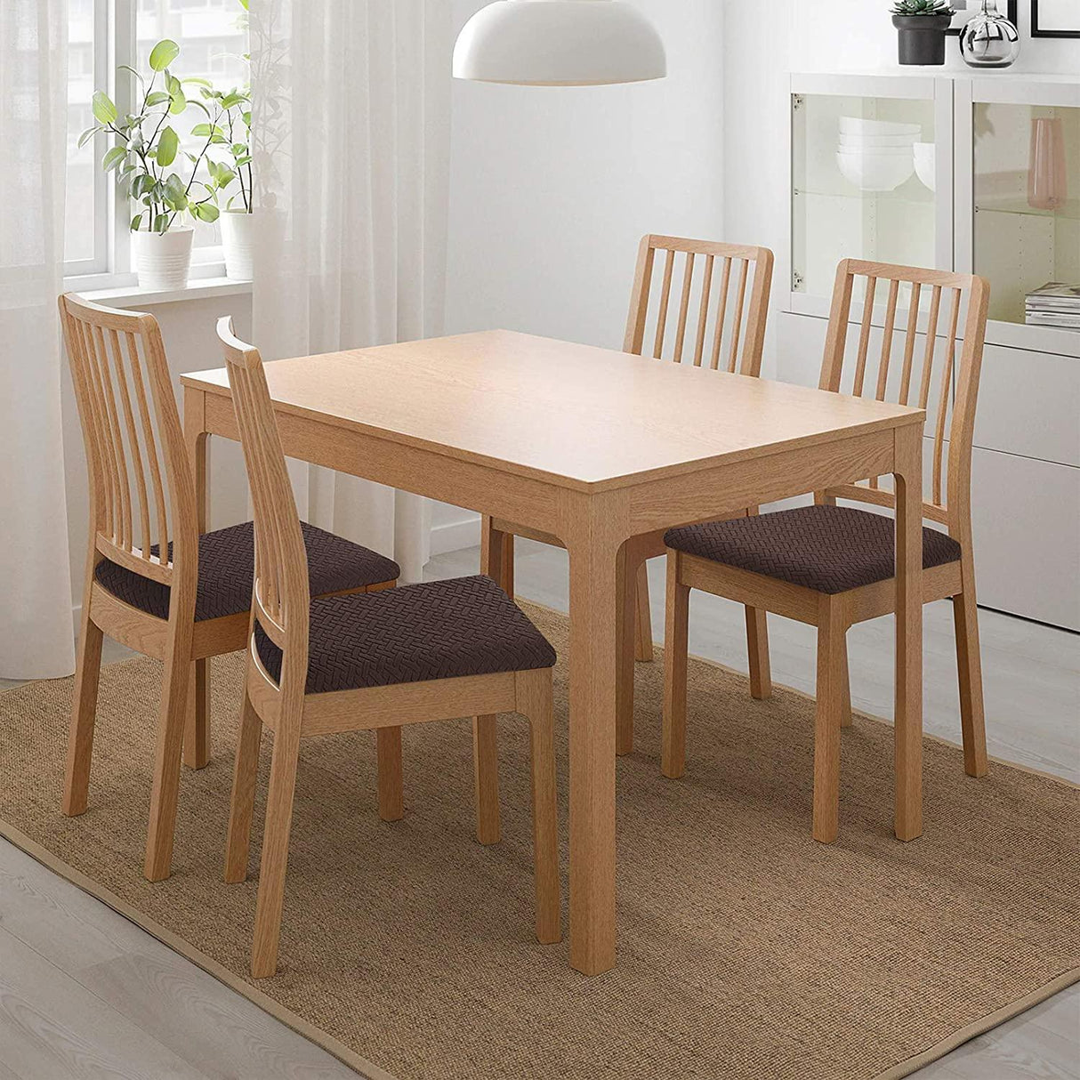 Chair Seat Covers for Dining Room Removable Washable Anti-Dust Seat Protector Removable Dining Seat Cover And Dining Chair Covers Stretch Seat Cushion Slipcover for Dining Room Kitchen Chairs